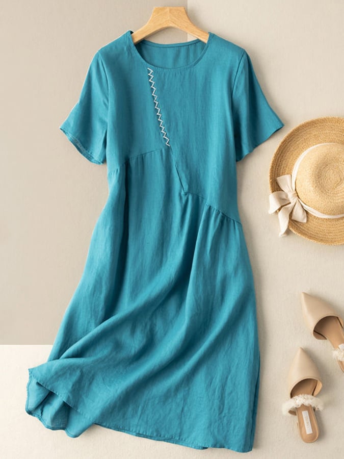 Literary And Retro Cotton Linen Dress